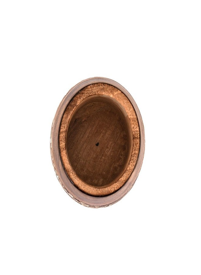 Kaizen Casa Utensil Crocks Mango Wood Utensil Holder for Kitchen Counter Round Countertop Storage Organizer for Cooking Tools (4" x 4" x 5.5" ) - Image 5